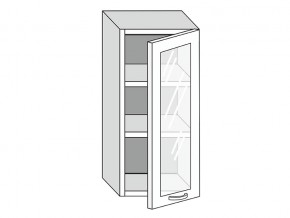 19.40.3 Шкаф настенный (h=913) на 400мм с 1-ой стекл. дверцей в Кунашаке - kunashak.magazinmebel.ru | фото