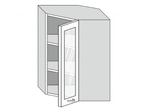 19.60.3у Шкаф настенный (h=913) угловой на 600мм со стекл. дверцей в Кунашаке - kunashak.magazinmebel.ru | фото