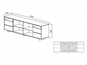 Комодино Moderno-2200 Ф3 в Кунашаке - kunashak.magazinmebel.ru | фото - изображение 5