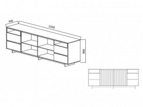 Комодино Moderno-2200 Ф5 в Кунашаке - kunashak.magazinmebel.ru | фото - изображение 4