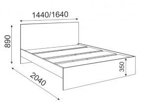 Кровать 1600 Осло модуль 5 в Кунашаке - kunashak.magazinmebel.ru | фото - изображение 2