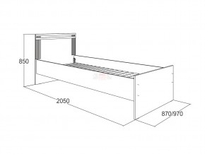 Кровать одинарная Ольга 18 900 в Кунашаке - kunashak.magazinmebel.ru | фото - изображение 2