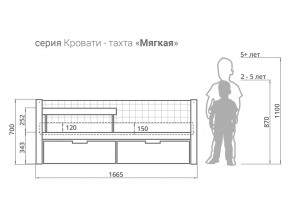 Кровать-тахта мягкая Svogen с ящиками и бортиком белый в Кунашаке - kunashak.magazinmebel.ru | фото - изображение 2