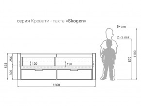 Кровать-тахта Svogen с ящиками и бортиком бежевый в Кунашаке - kunashak.magazinmebel.ru | фото - изображение 3