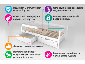 Кровать-тахта Svogen с ящиками и бортиком бежевый в Кунашаке - kunashak.magazinmebel.ru | фото - изображение 4