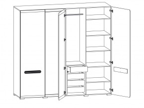 Шкаф 205-SZF2D2L/21/22 Ацтека белый в Кунашаке - kunashak.magazinmebel.ru | фото - изображение 2