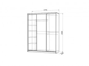 Шкаф-купе Бассо 2-600 с зеркалом дуб сонома/белый в Кунашаке - kunashak.magazinmebel.ru | фото - изображение 3