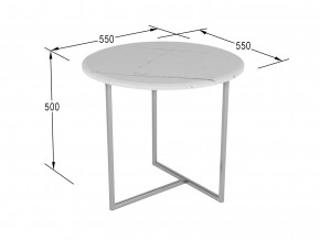 Стол журнальный Альбано белый мрамор в Кунашаке - kunashak.magazinmebel.ru | фото - изображение 2