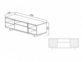 Тумба для ТВА Moderno-1400 Ф5 в Кунашаке - kunashak.magazinmebel.ru | фото - изображение 5