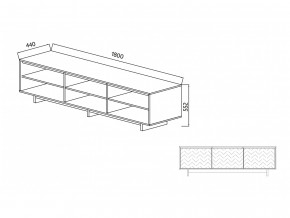 Тумба для ТВА Moderno-1800 Ф1 в Кунашаке - kunashak.magazinmebel.ru | фото - изображение 2