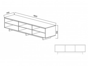 Тумба для ТВА Moderno-1800 Ф6 в Кунашаке - kunashak.magazinmebel.ru | фото - изображение 4