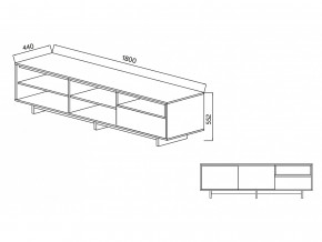 Тумба для ТВА Moderno-1800 В-1 Ф6 в Кунашаке - kunashak.magazinmebel.ru | фото - изображение 4